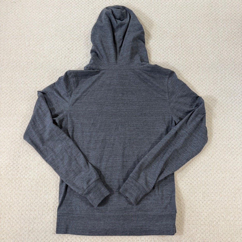 North Face Hoodie Womens Med Heathered Gray Teal Pullover Kangaroo Pocket Active - Picture 7 of 7